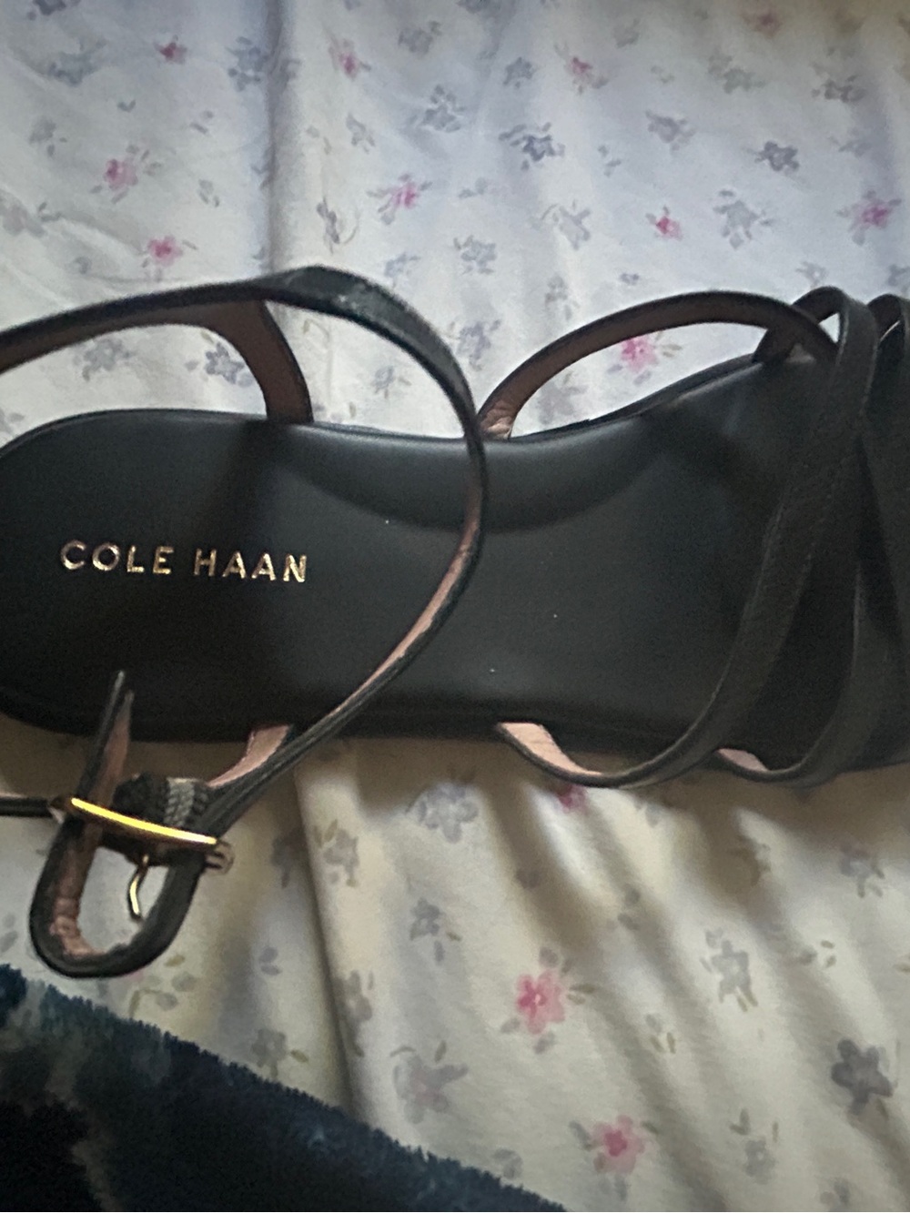 Cole Haan Black Leather Multi-Strap Sandals Brand New - Picture 5 of 5